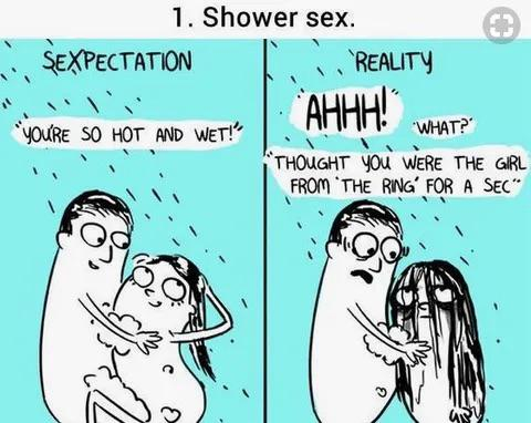 Shower sex: expectation versus reality